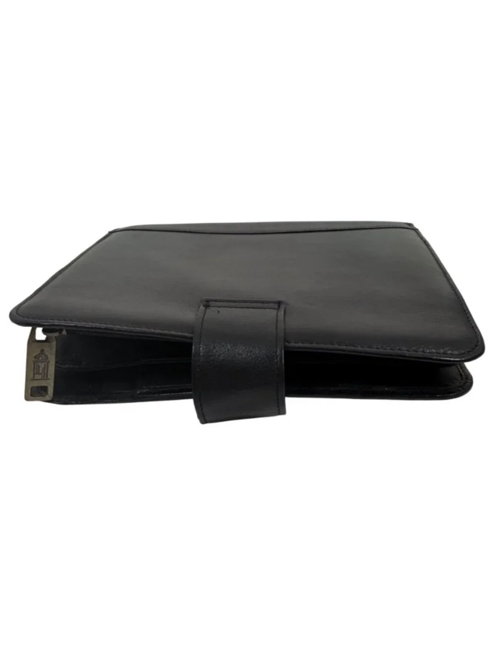 New Vintage Carlo Amboldi Black Italian Leather Day Planner